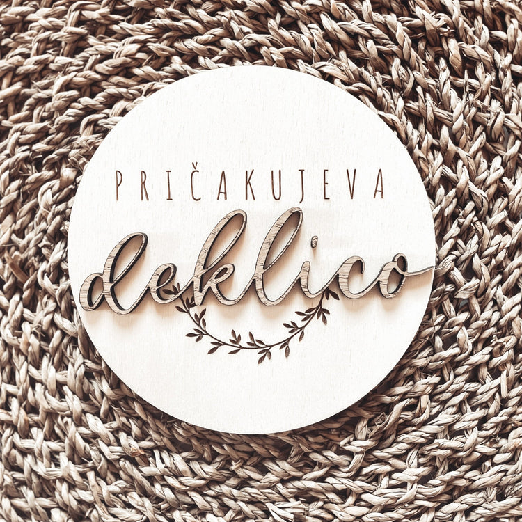 Oznanitvena kartica spola - pričakujeva deklico/fantka - Meraki&