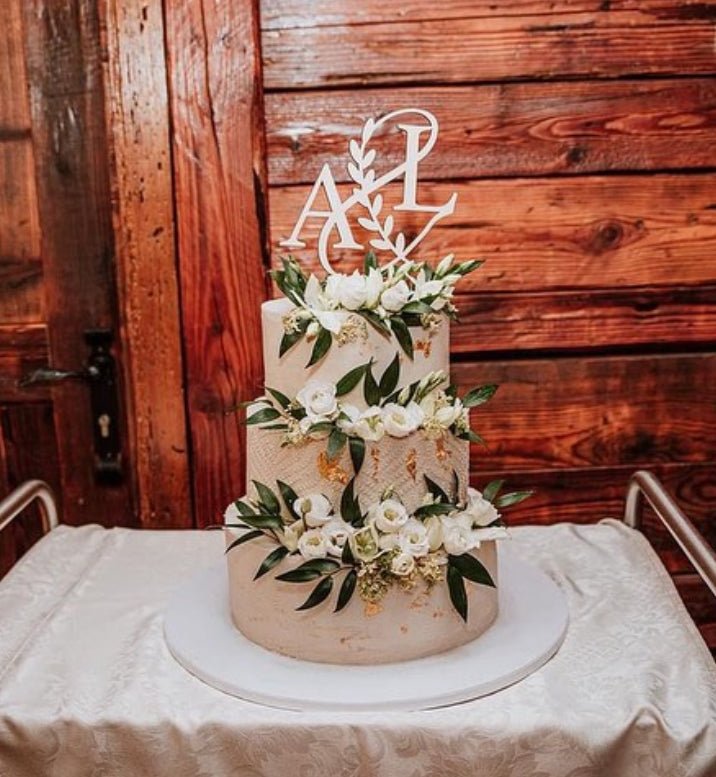 Poročni cake topper - Meraki&