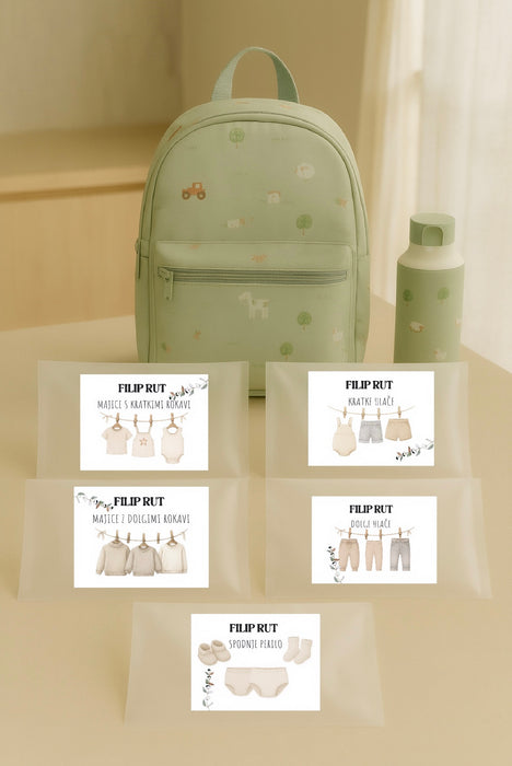 Nalepke za organizacijo vrtčevskega nahrbtnika