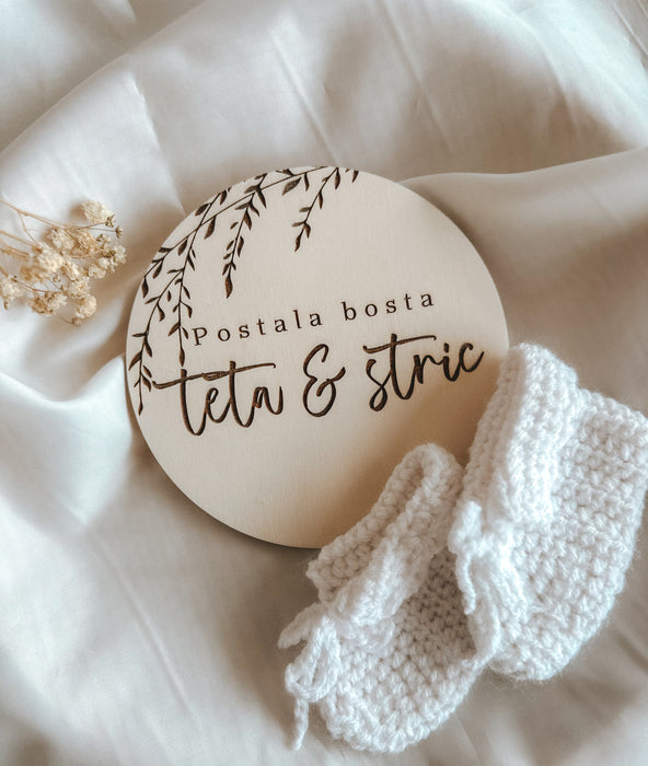 Oznanitev vesele novice - postala bosta teta in stric