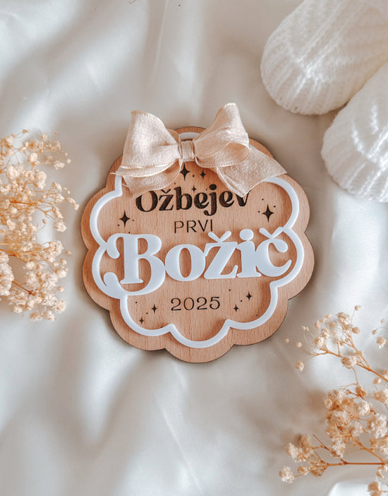 Moj prvi božič - z belim akrilnim steklom