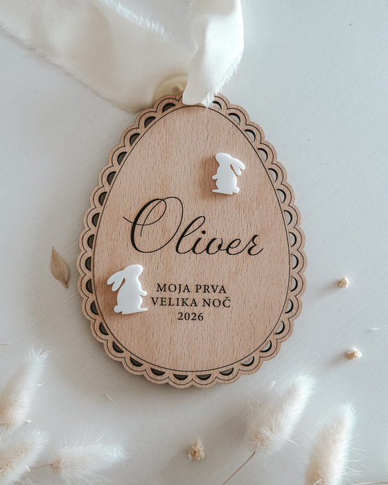 Personaliziran velikonočni obesek