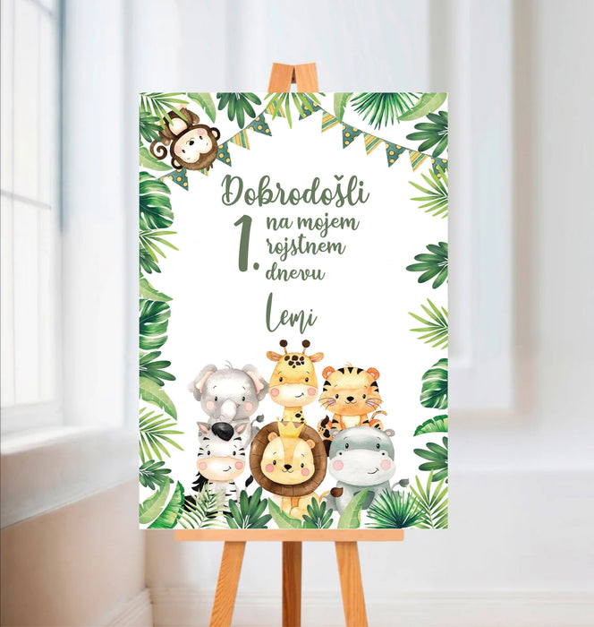 Tabla dobrodošlice - rojstnodnevna safari
