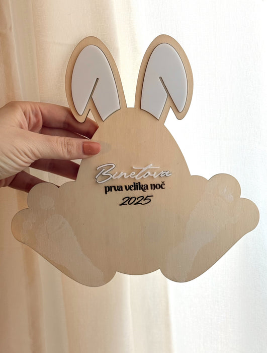 Tablica “prva Velika noč” za odtis nogice