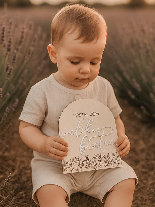 Oznanitev vesele novice - postal/a bom bratec/sestrica