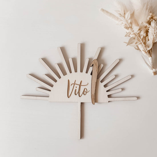 Cake topper - sonček/mavrica - Meraki&