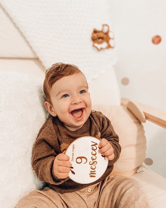 Kartice mejnikov - lesene milestone kartice - Meraki's Shop