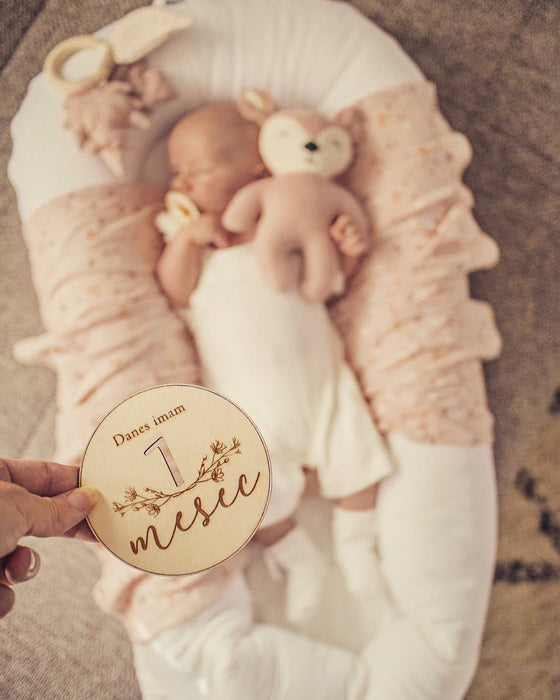 Kartice mejnikov - lesene milestone kartice - Meraki's Shop