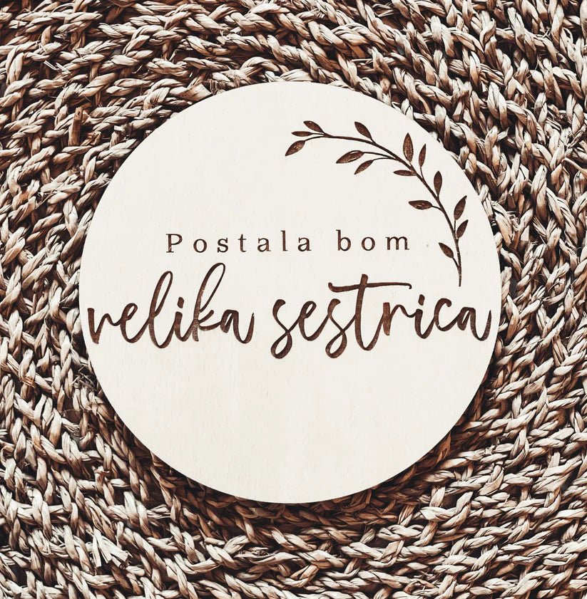 Oznanitev vesele novice - postal/a bom bratec/sestrica - Meraki's Shop