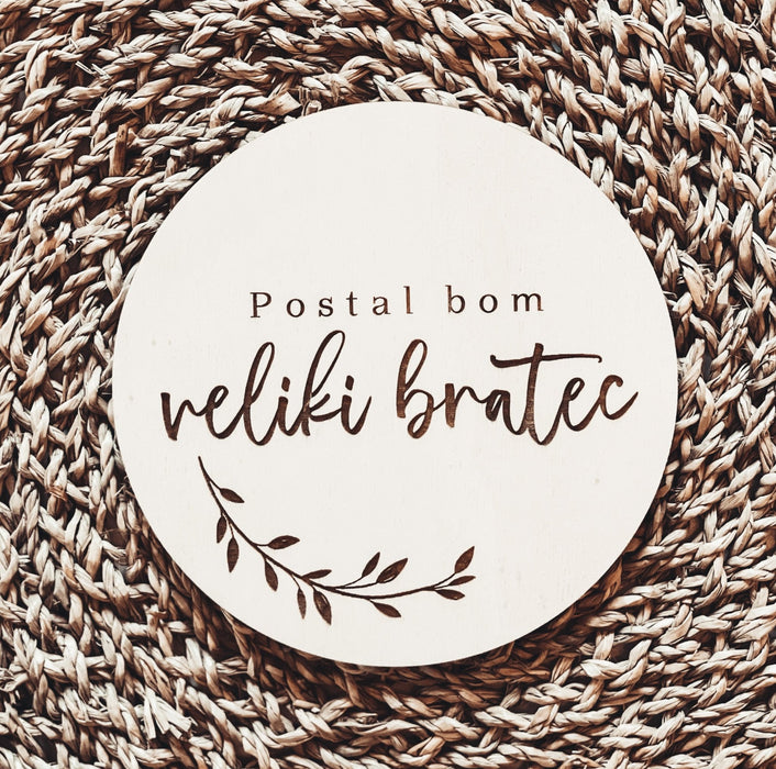 Oznanitev vesele novice - postal/a bom bratec/sestrica - Meraki's Shop