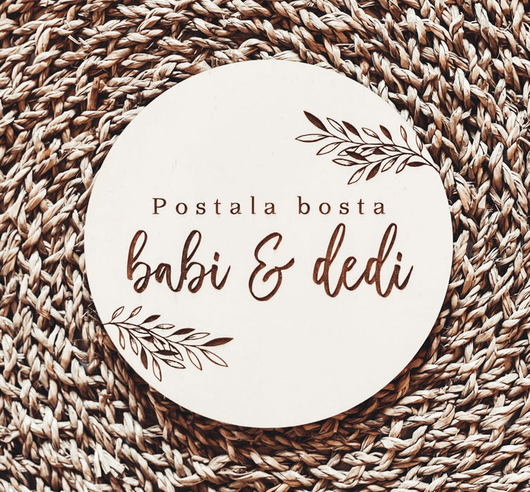 Oznanitev vesele novice - postala bosta babi in dedi - Meraki's Shop