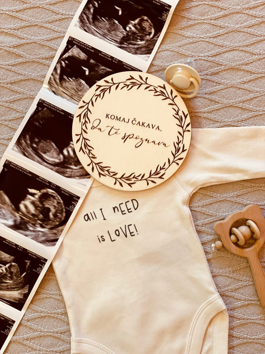 Oznanitvena kartica “Komaj čakava, da te spoznava” - Meraki's Shop