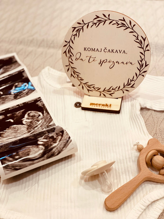 Oznanitvena kartica “Komaj čakava, da te spoznava” - Meraki's Shop