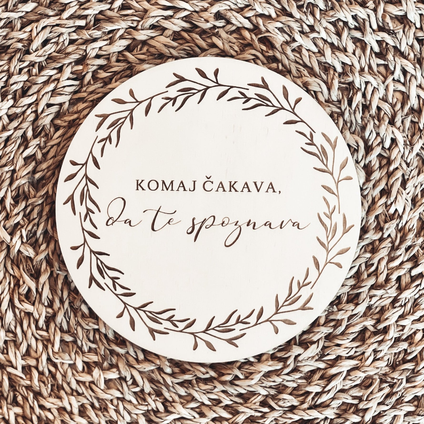 Oznanitvena kartica “Komaj čakava, da te spoznava” - Meraki's Shop