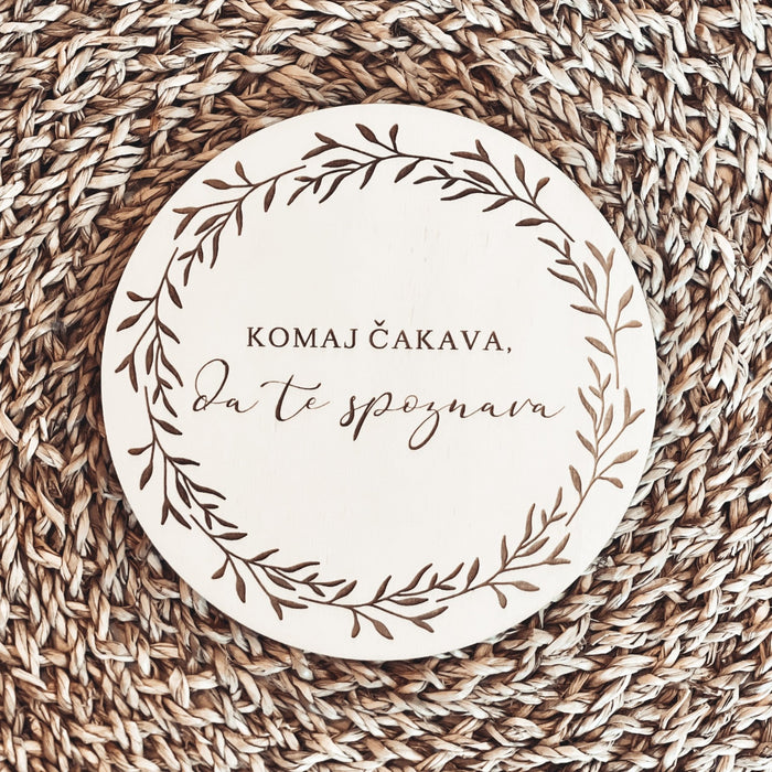 Oznanitvena kartica “Komaj čakava, da te spoznava” - Meraki's Shop