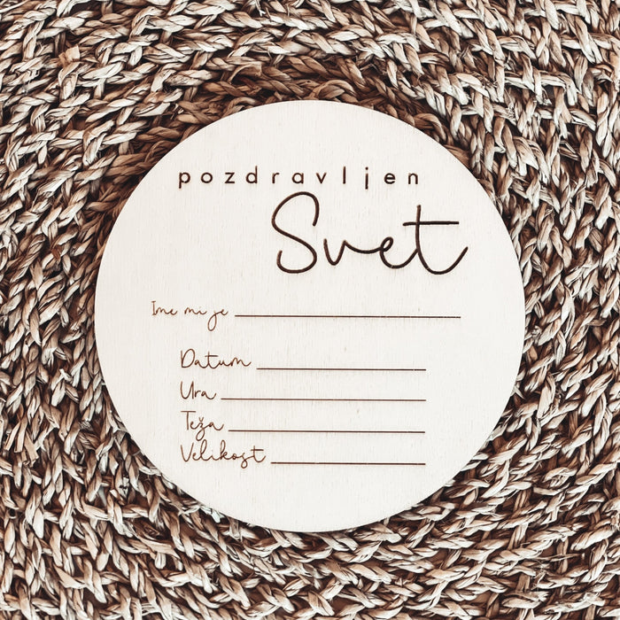 Oznanitvena kartica - Pozdravljen svet - Meraki's Shop