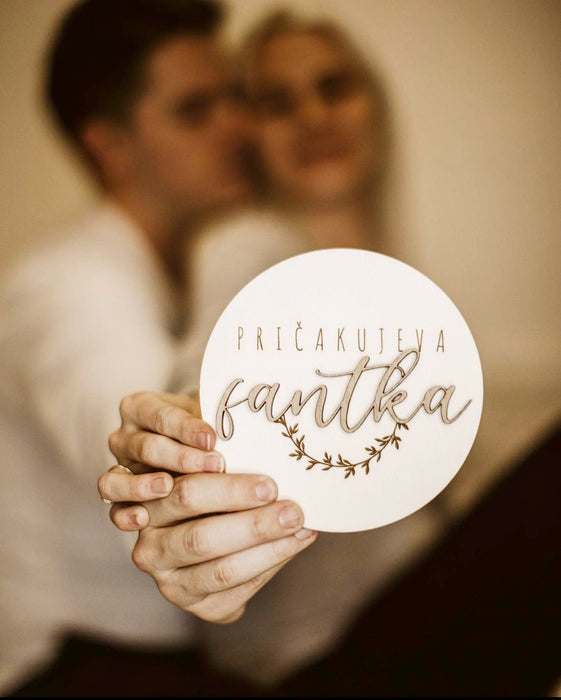Oznanitvena kartica spola - pričakujeva deklico/fantka - Meraki's Shop
