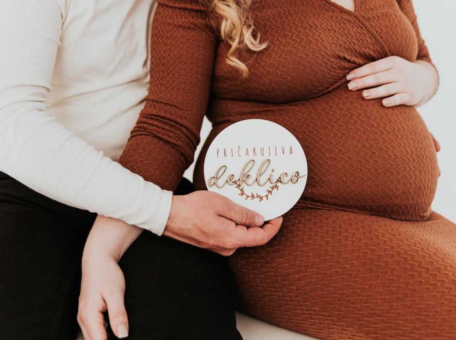 Oznanitvena kartica spola - pričakujeva deklico/fantka - Meraki's Shop