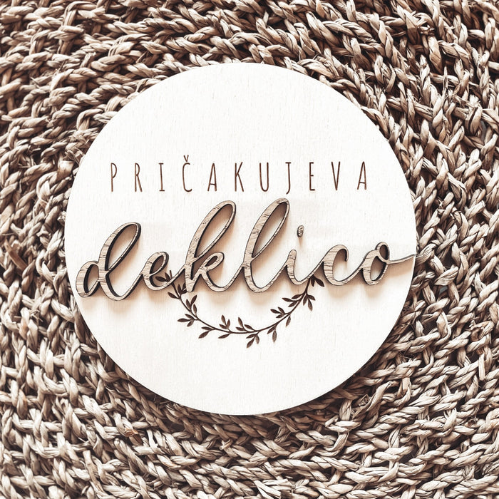 Oznanitvena kartica spola - pričakujeva deklico/fantka - Meraki's Shop