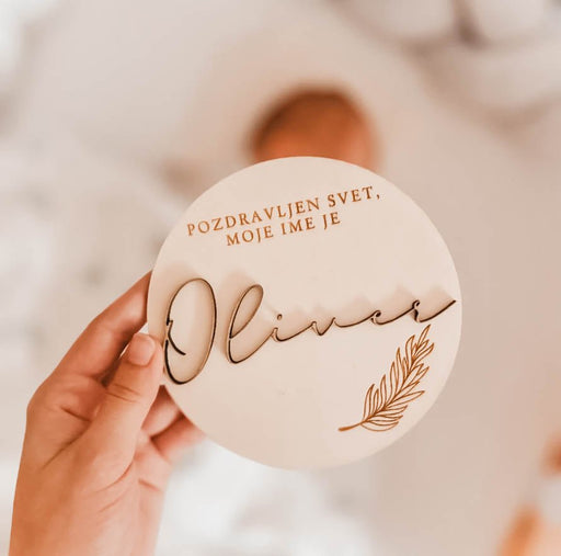 Oznanitvena kartica z imenom - slo - Meraki's Shop