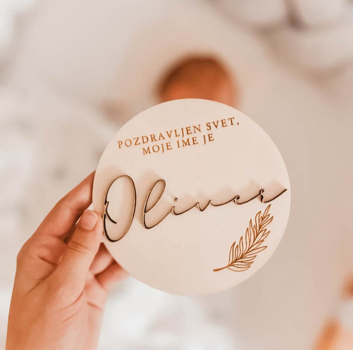 Oznanitvena kartica z imenom - slo - Meraki's Shop