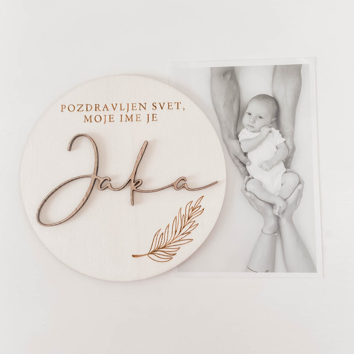 Oznanitvena kartica z imenom - slo - Meraki's Shop