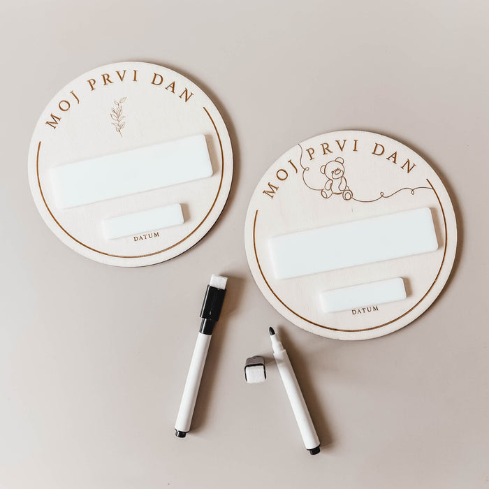 Oznanitvena ploščica “Moj prvi dan” - Meraki's Shop