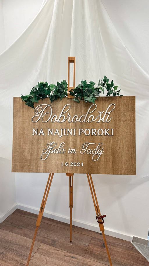 Poročna tabla dobrodošlice - Meraki's Shop