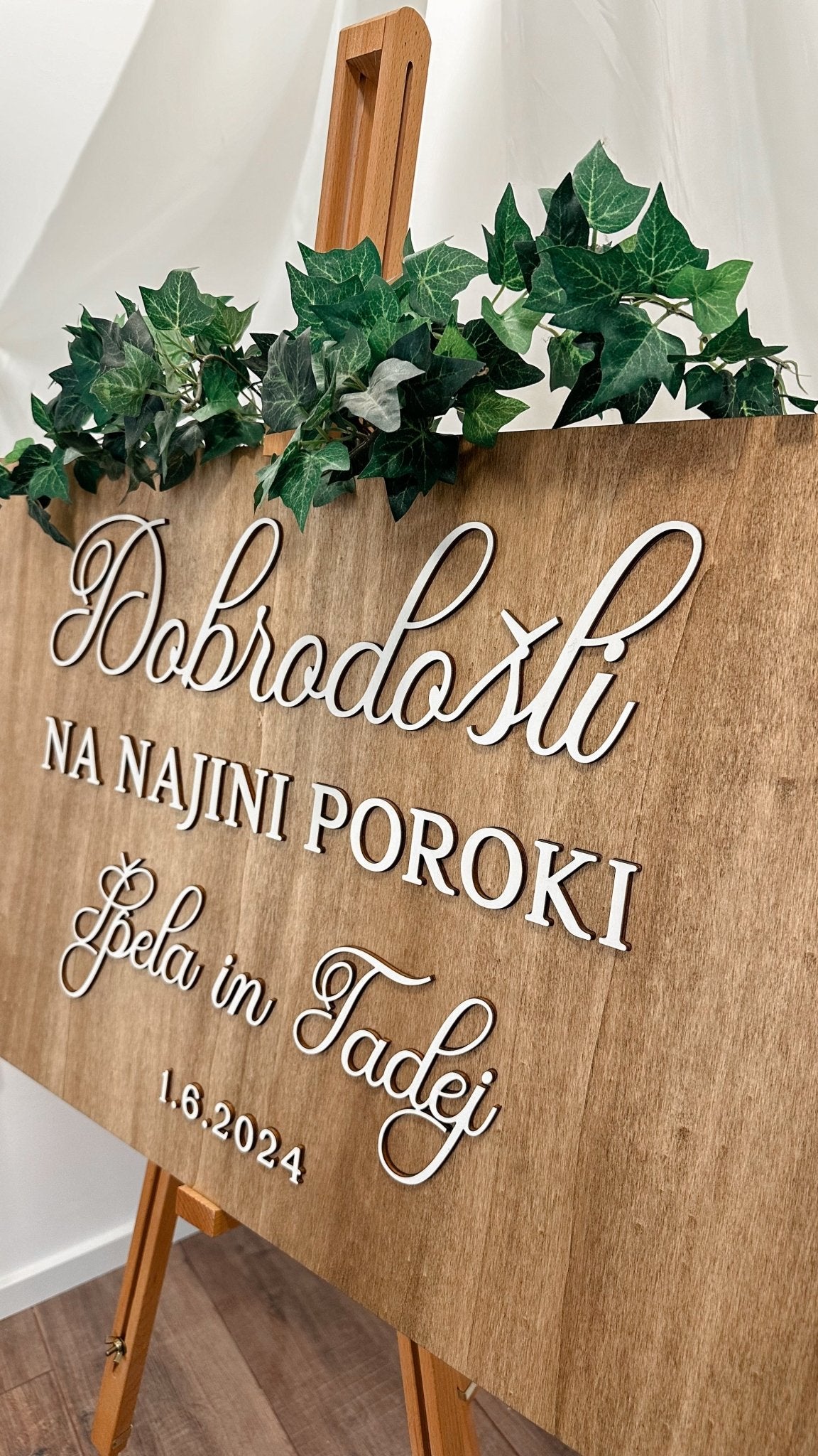 Poročna tabla dobrodošlice - Meraki's Shop