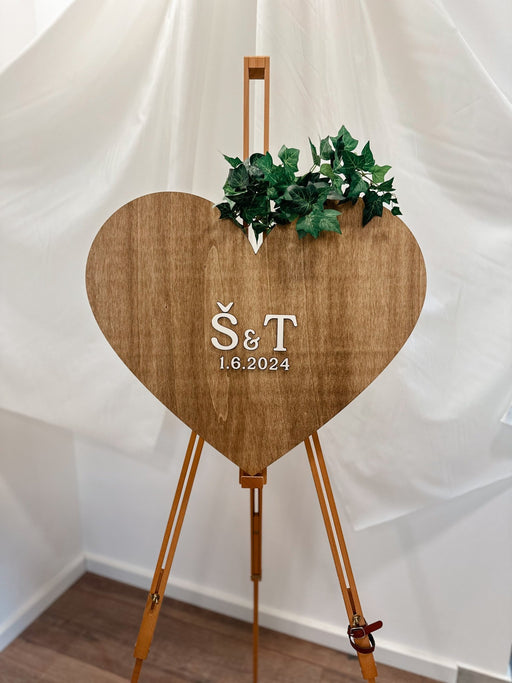 Poročna tabla - srce - Meraki's Shop