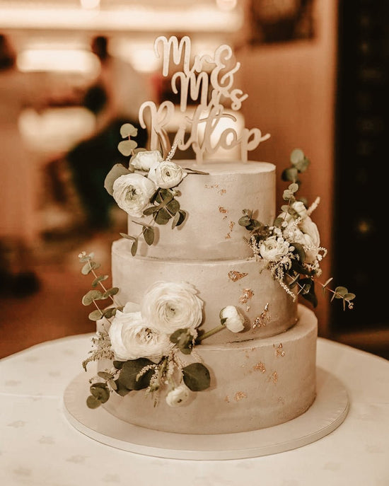 Poročni cake topper - Meraki&