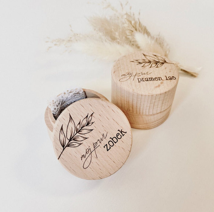 Skrinjici prvi zobek in pramen las - Meraki's Shop