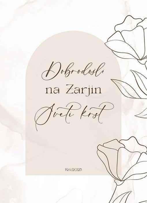 Tabla dobrodošlice - sveti zakramenti - več motivov