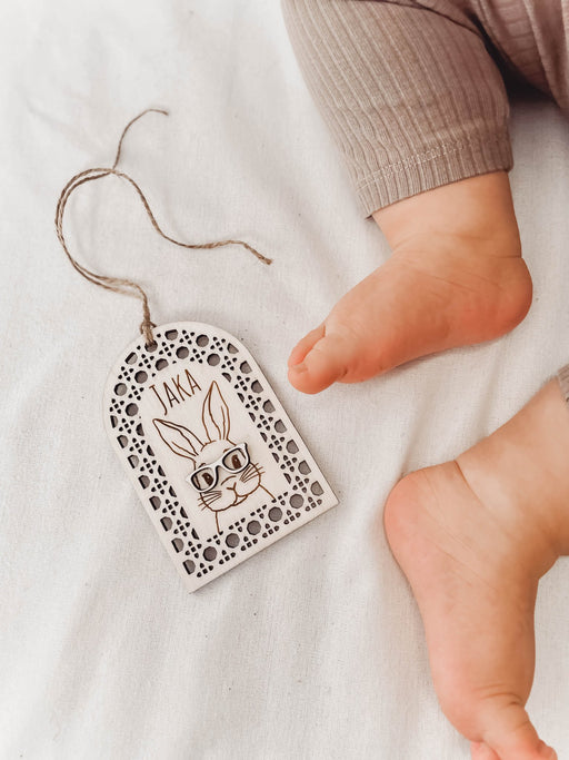 Velikonočni zajček z imenom - Meraki's Shop